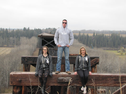 Scenic picture of models wearing YENA Offroad Apparel.
